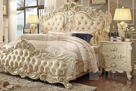 Buy FH-5892 French Victorian Bed Set Online at Discount Price in Pakistan | Furniture Hub