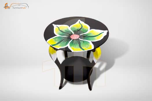 FH-5481 Corner Table With Hand Painted Flower