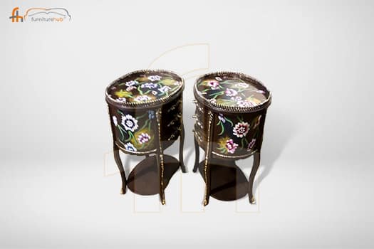 FH-5479 Corner Table With Floral Patterns