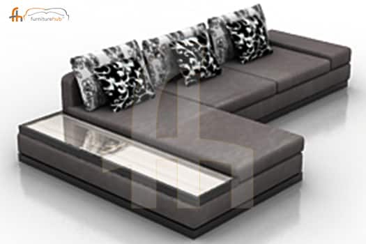 FH-5457 Modern L Shape Sofa | Solid Wood