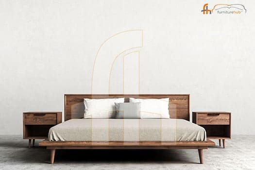 FH-5647 Asher Bed With Walnut Finish