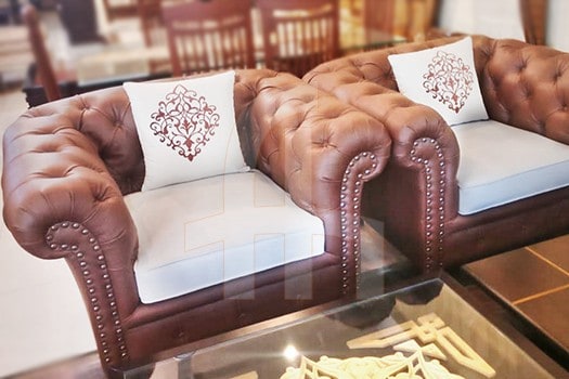 FH-5353 7 Seater Sofa Set With Leather Upholstery