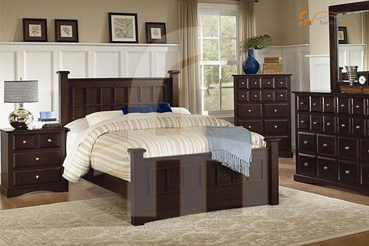 FH-5871 King Bed with Headboard & Footboard