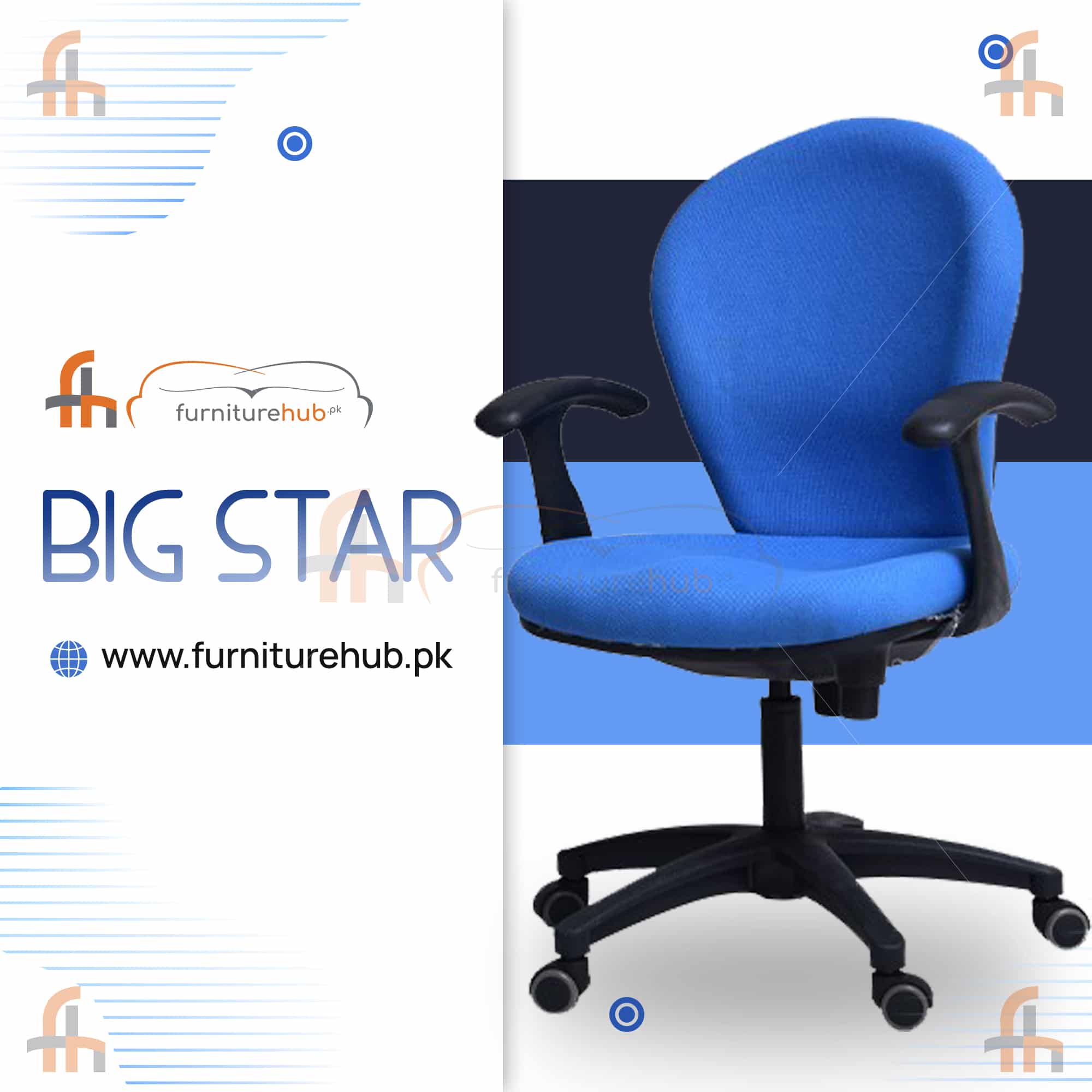 Small Office Chair In Blue Available On Sale At