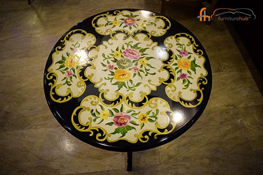 FH-6007 Center Table with Floral Top