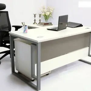 L-109 MANAGERIAL TABLE WITH SIDE RACK