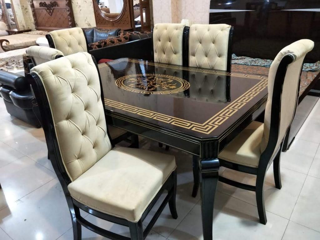Buy FH-5327 Versace 6 Chairs Dining Online at Discount Price in