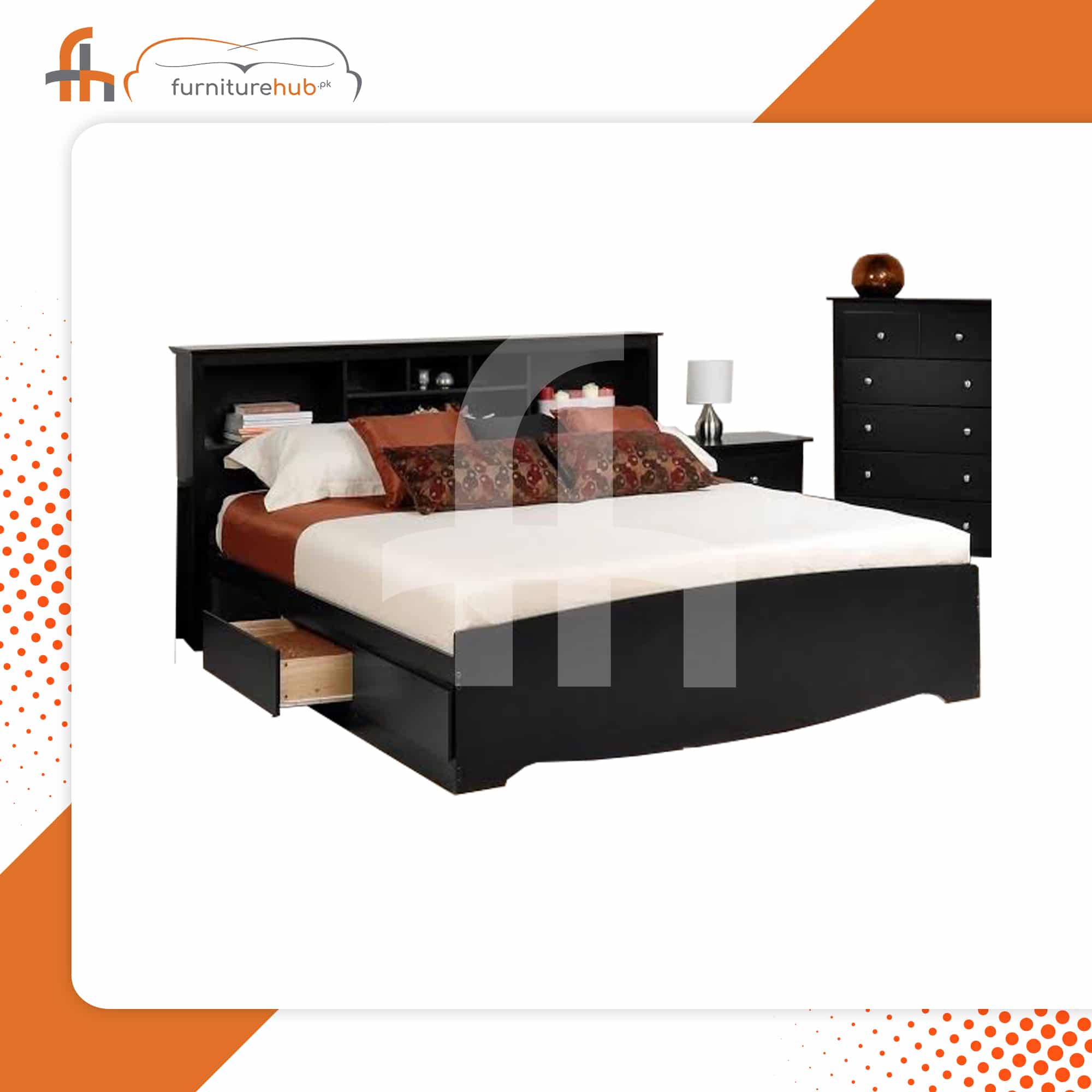 Stylish Bed In Sheesham Wood (FH-5215)