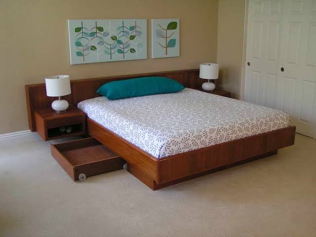 FH-5188 Ideal Style and Storage Bed With Side Tables