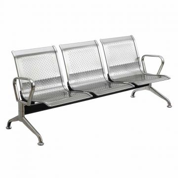MW-1071 Waiting Chair Stainless Steel-3-Seated