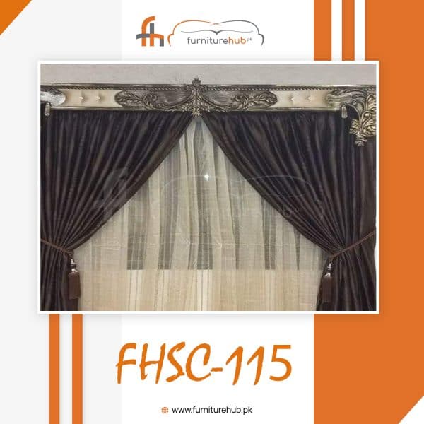 New Curtain Designs In Dark Brown Available On Sale At Furniturehub.Pk
