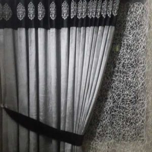 Grey Velvet Curtain Design
