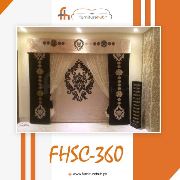 Double Layer Curtain Design In White And Black Available On Sale