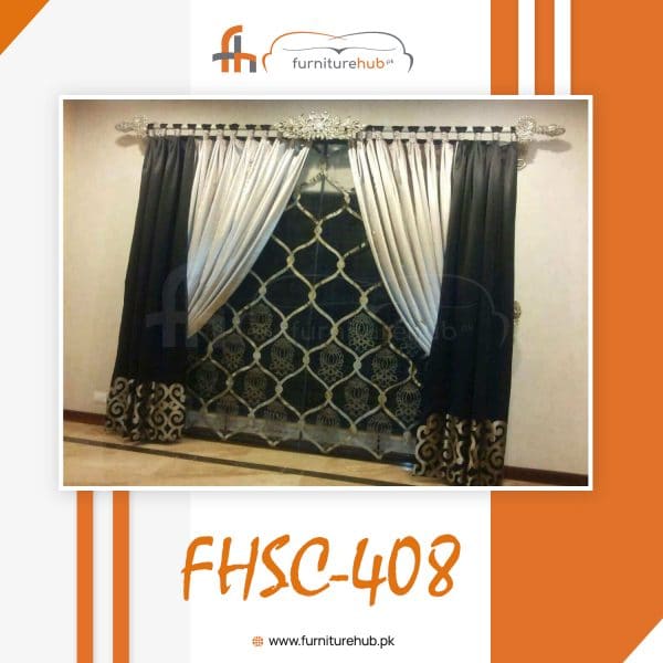 Curtains For Home In Black Color Available On Sale At Furniturehub. PK