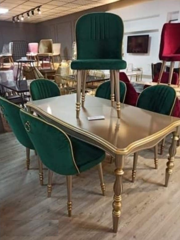 FH-1579 Dining Table With 6 Chairs