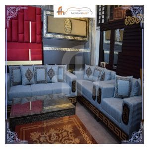 Best Living Room Sofa Set In Blue Available On Sale At Furniturehub.Pk