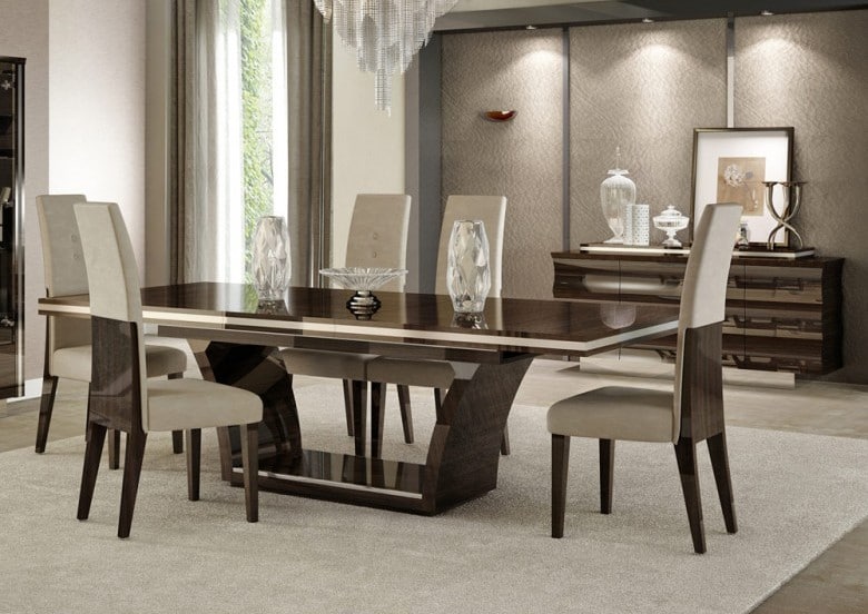 FH-1698 Simple Dining Table 8 Chairs