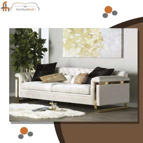 White Pearl 3 Seater Sofa (FH-1732) Image