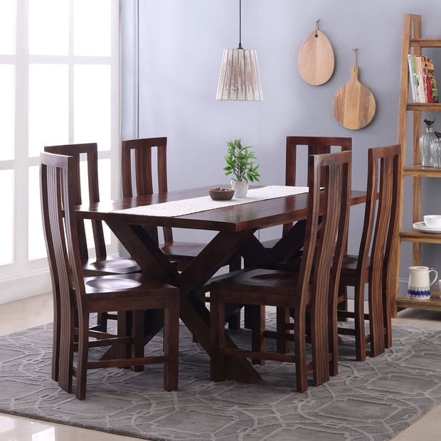 FH-1764 DINING TABLE 6 CHAIRS