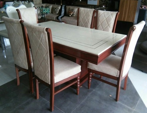 FH-1760 DINING TABLE 6 CHAIRS