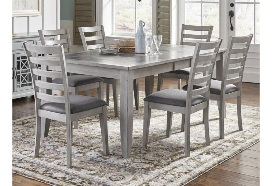 FH-1759 DINING TABLE 6 CHAIRS