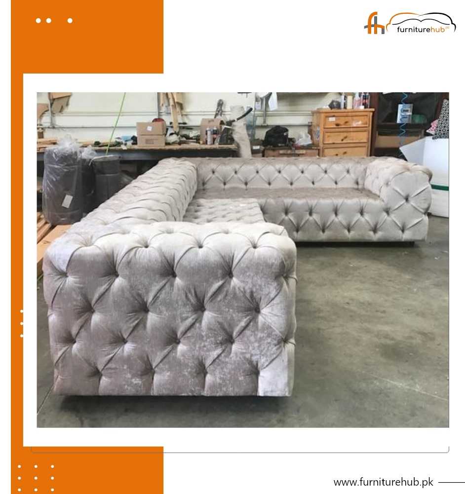 FH-1803 Baxton Chesterfield L-Shape Sofa