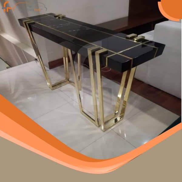 Modern Brass Coffee Table In Black Color Available At Furniturehub.Pk