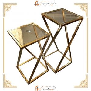 Glass Table Geometrical Design Available On Sale At Furniturehub.Pk
