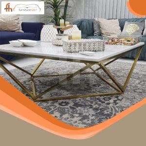 Brass Sofa Table Made In Elegant Shape Available At Furniturehub.Pk