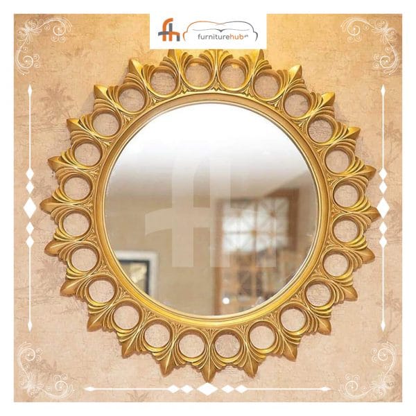 Round Mirror Design Antique Style Available At Furniturehub.Pk