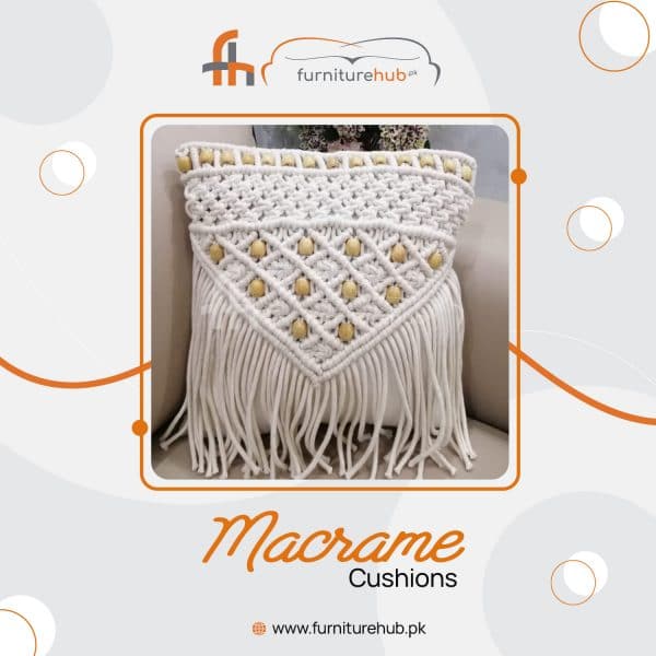 Chair And Sofa Cushion In Macrame Available On sale At Furniturehub.Pk