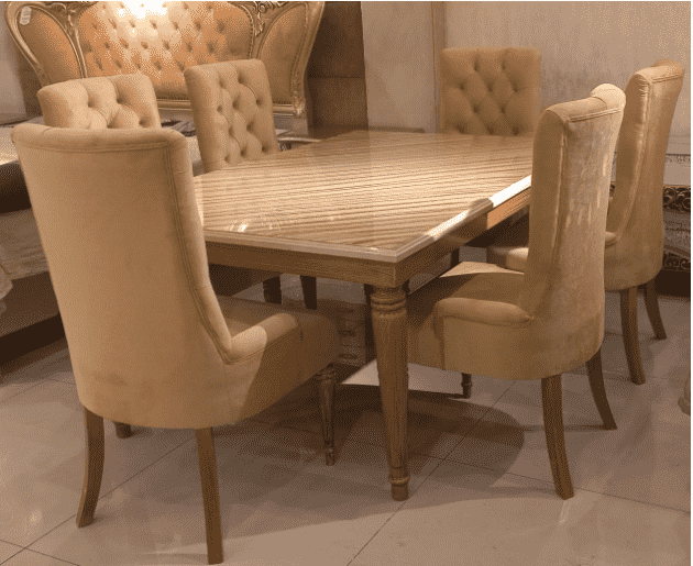 FH-5003 Rosa Dining Table with 6 Chairs