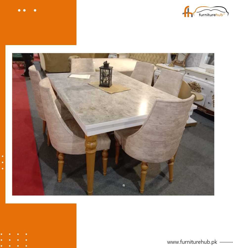 FH-5027 Dining Table With 6 Chairs