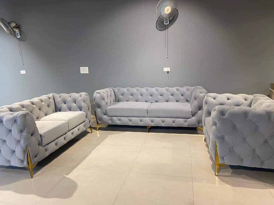 FH-7064 Tufted Luxury Sofa Set