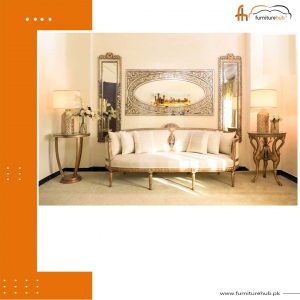 FH-7543 Kalamkar Crown Carving Sofa Set