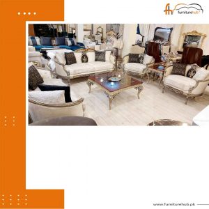 FH-7697 Silver Cavalry Sofa Set
